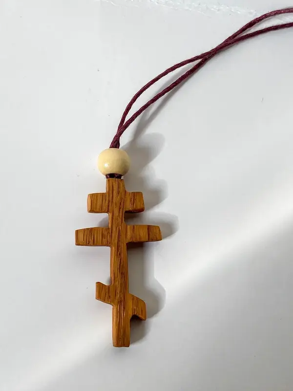 Gallery image of handcrafted wooden Orthodox cross 6